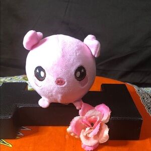 Cute Pink Plush Round Stuffed Animal Toy